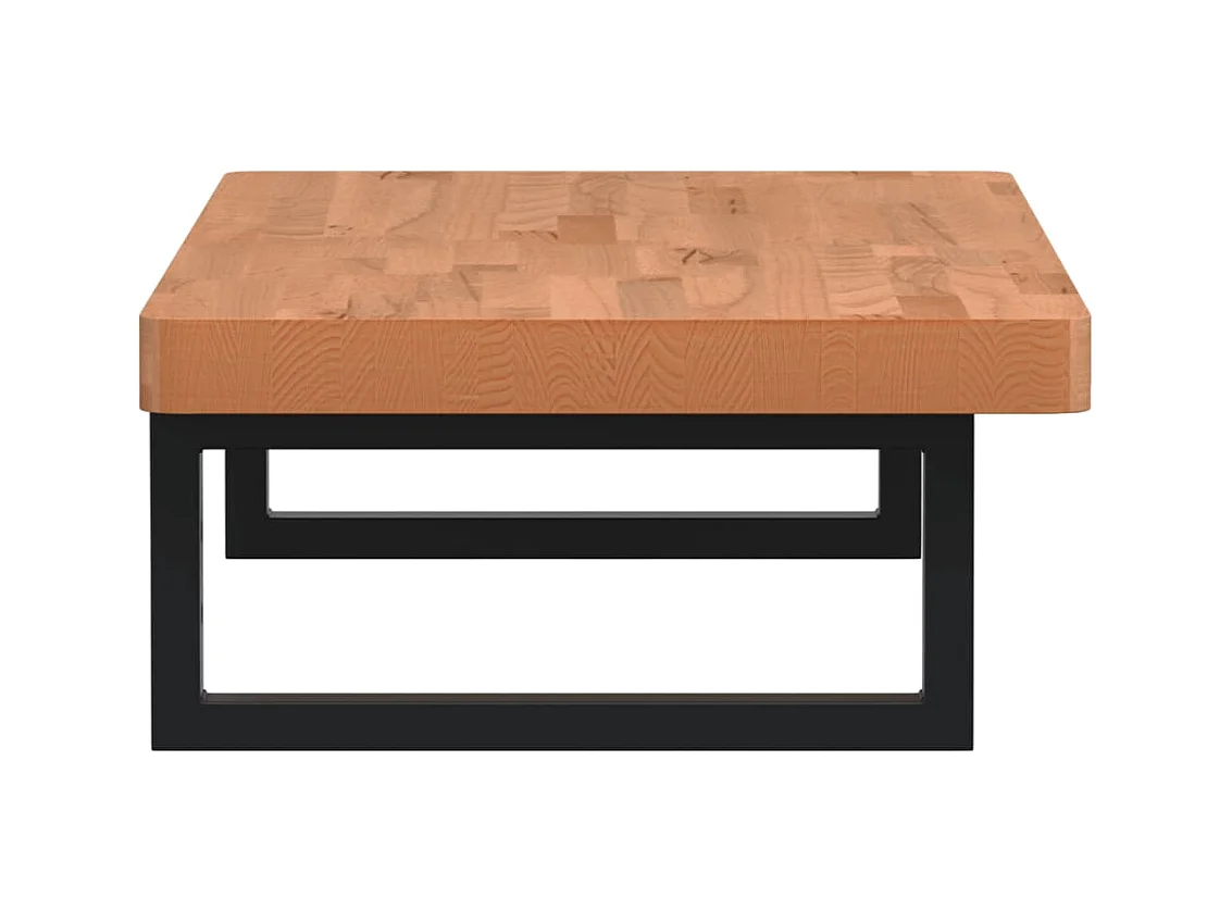 Ripiano a Parete per Lavabo in Acciaio e Massello di Faggio