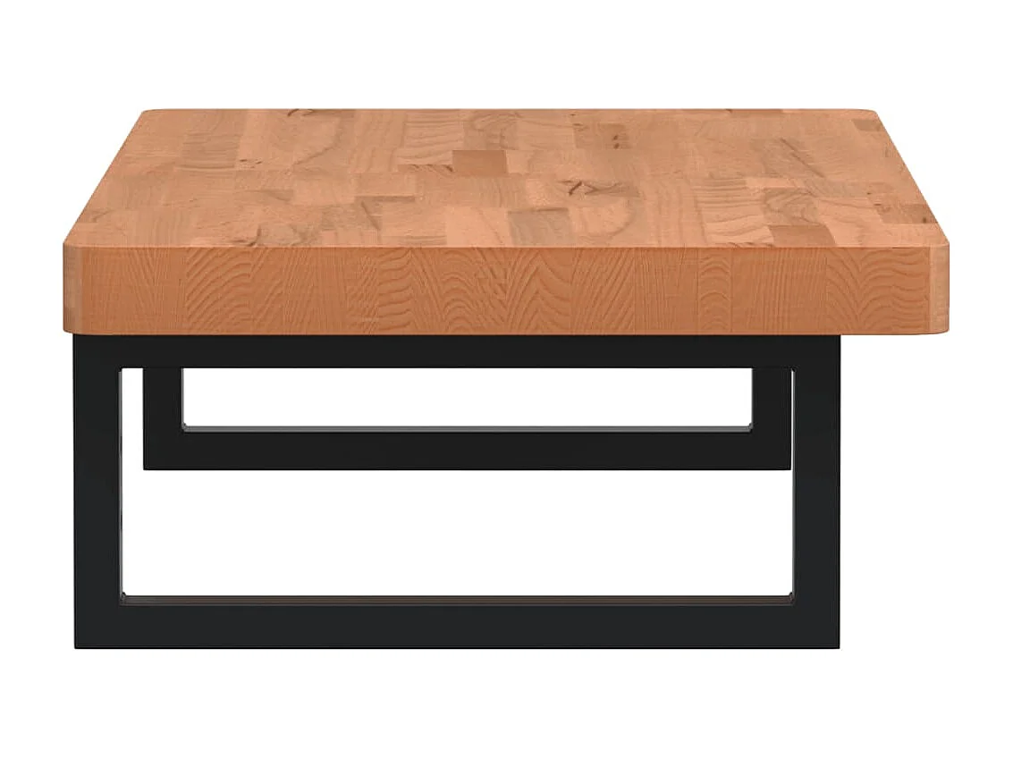 Étagère de vasque murale acier et bois massif de hêtre