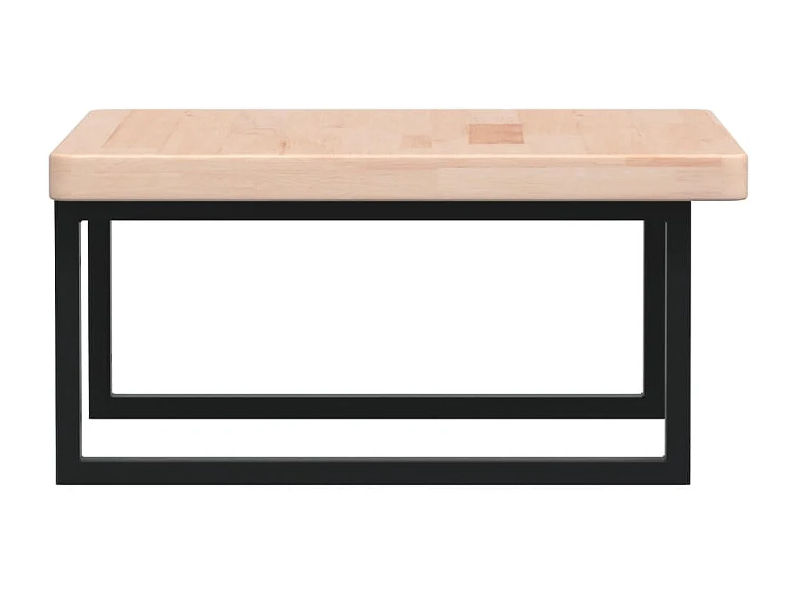 Waschtischplatte mit Halterung Stahl und Massivholz Eiche