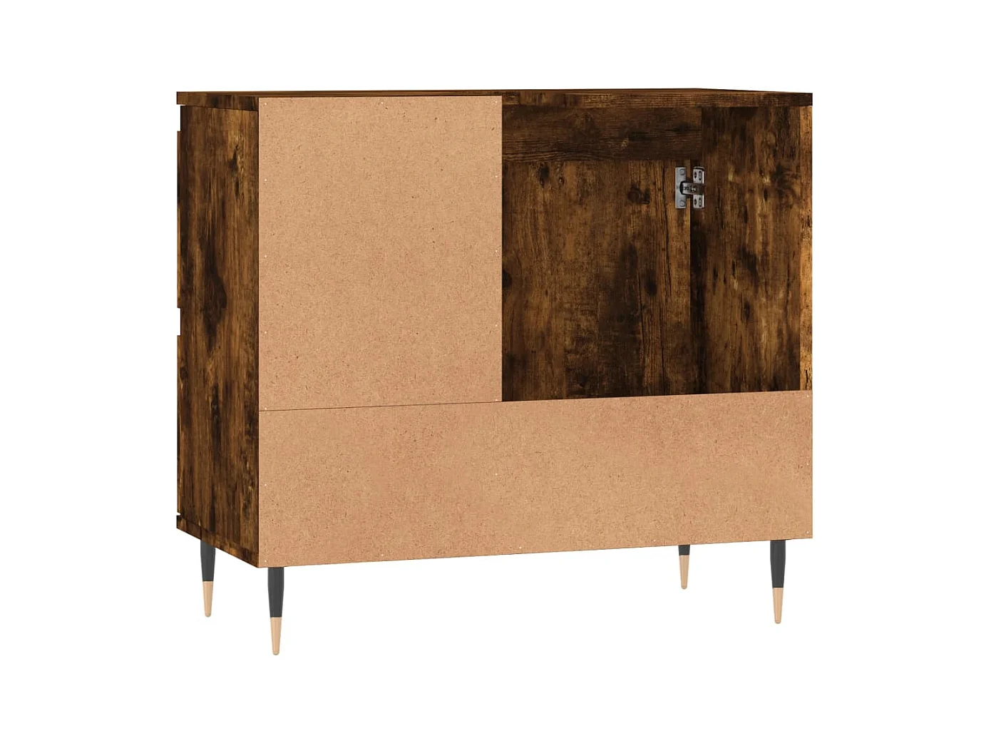 Armoire de bain chêne fumé 65x33x60 cm bois d'ingénierie