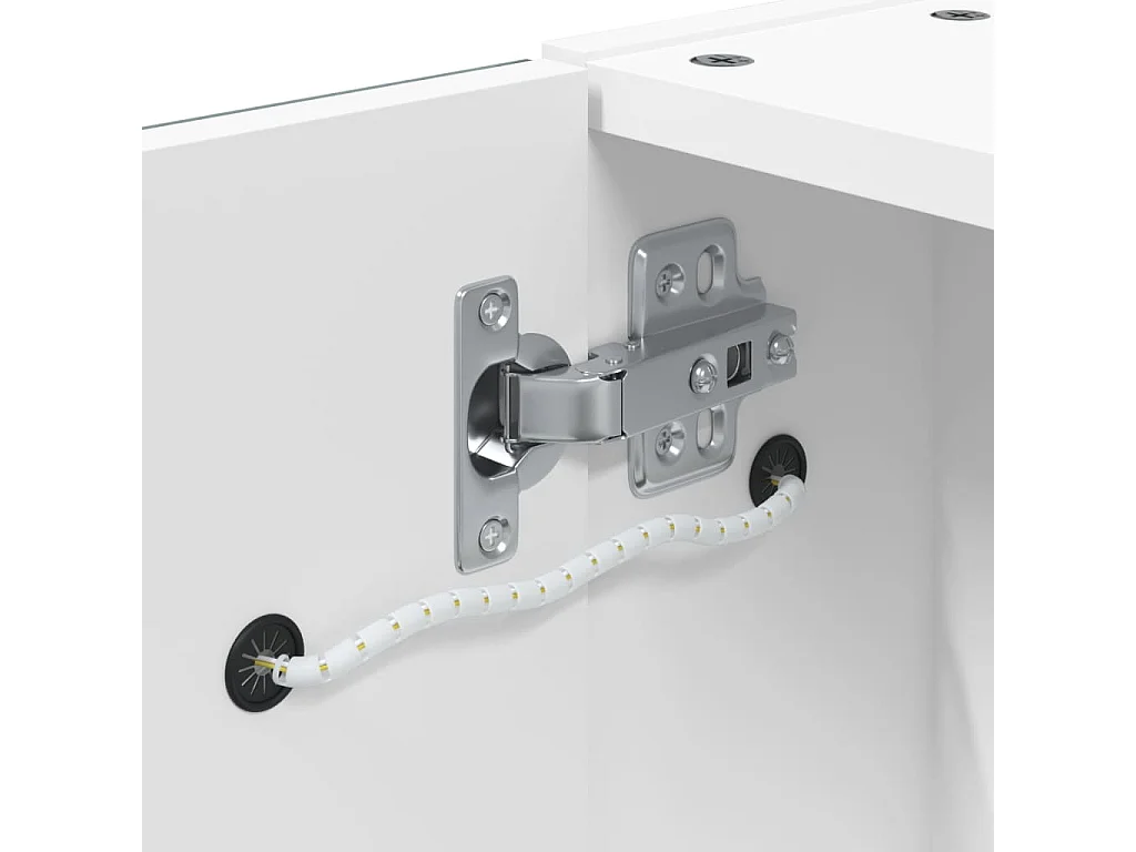 Armário espelhado p/ casa de banho c/ LEDs 45x13x52 cm branco