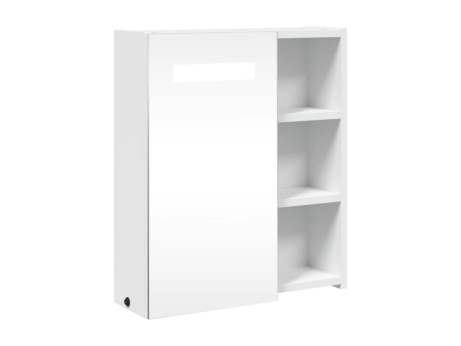 Armoire de salle de bain à miroir avec LED blanc 45x13x52 cm