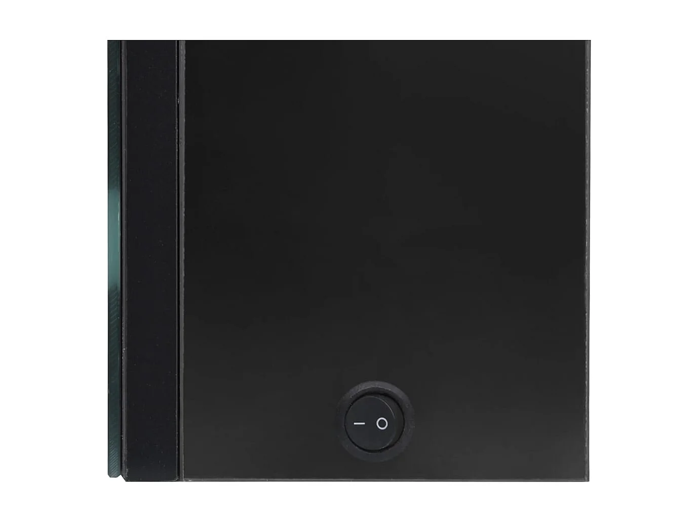 Armário espelhado casa de banho LED 50x14x60 cm preto brilhante