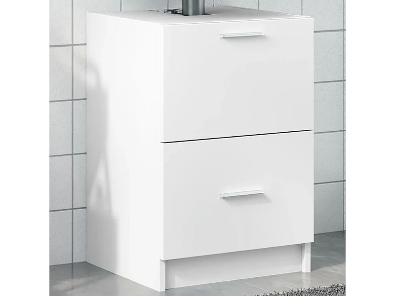 Witte spoelbakkast 40x37x59 cm samengesteld hout