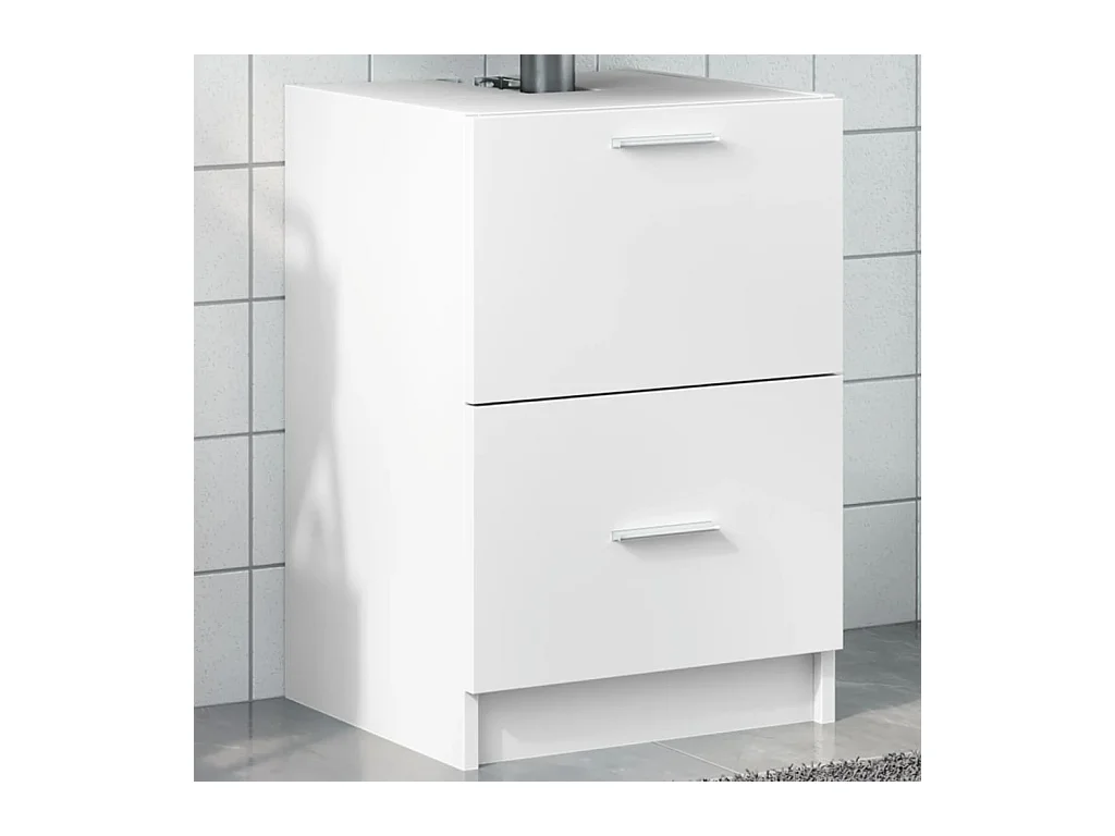 Mobile lavabo bianco 40x37x59 cm in derivati del legno