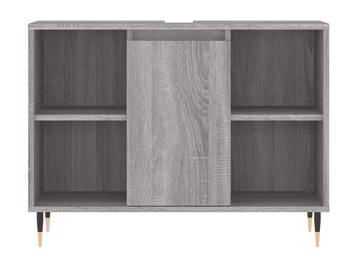 Armoire salle de bain sonoma gris 80x33x60 cm bois d'ingénierie