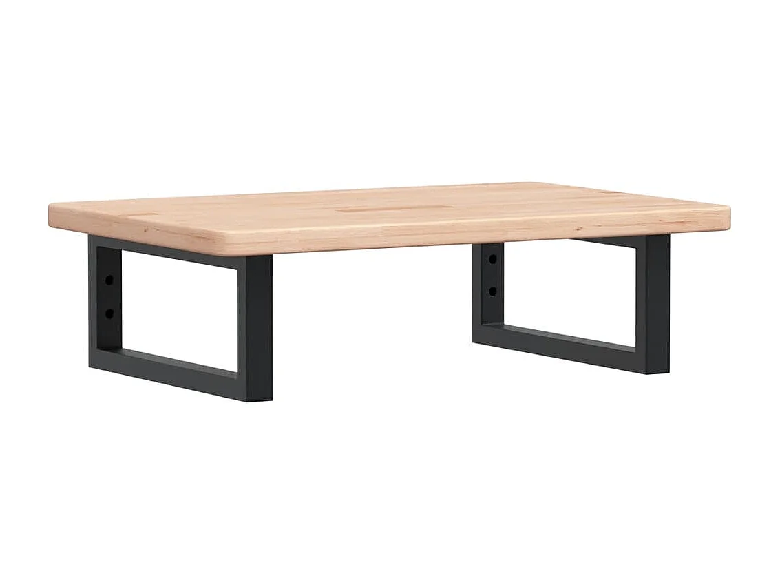 Waschtischplatte mit Halterung Stahl und Massivholz Eiche