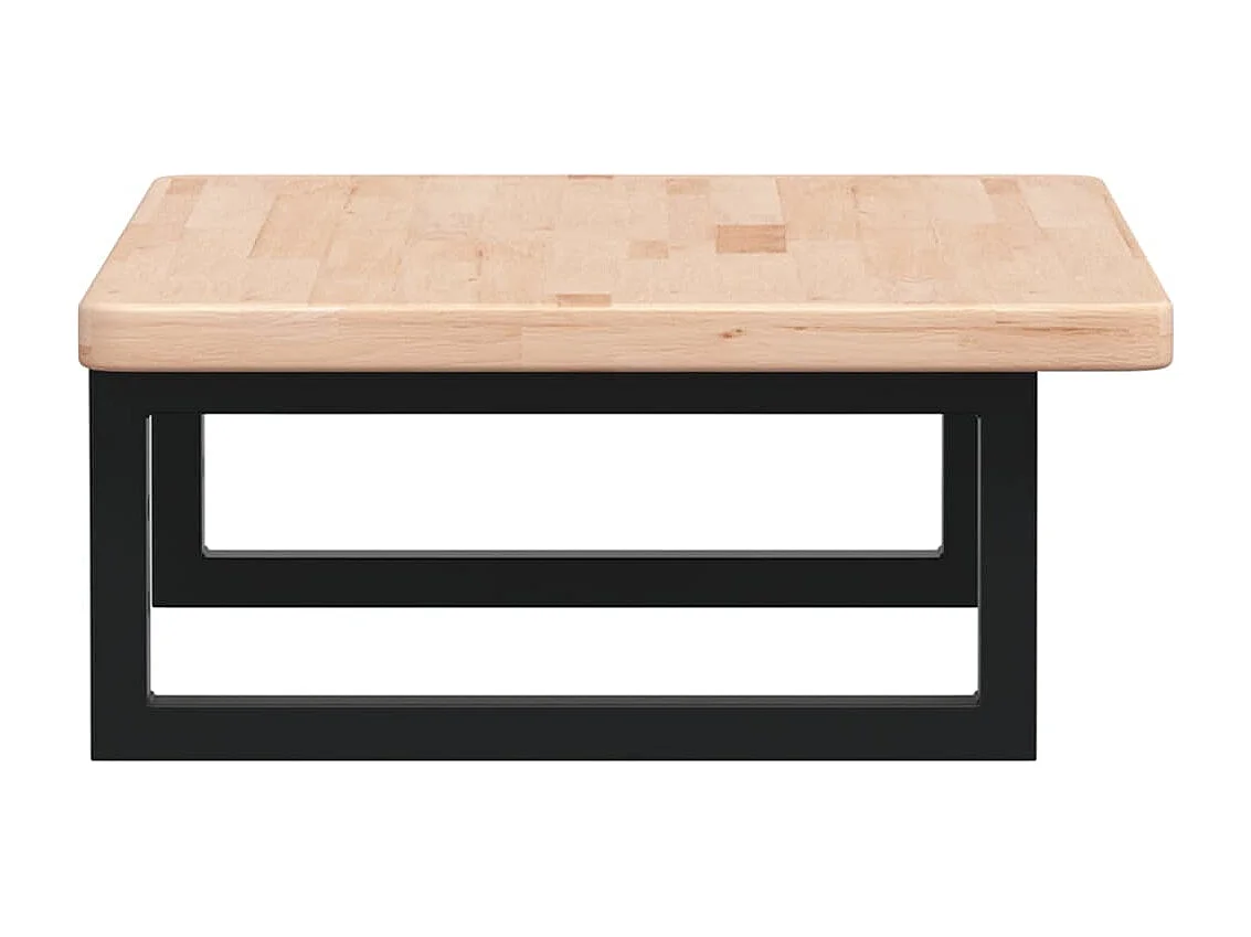 Waschtischplatte mit Halterung Stahl und Massivholz Eiche