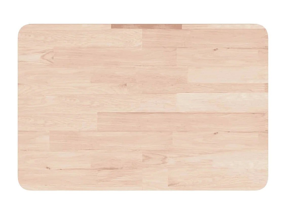 Waschtischplatte mit Halterung Stahl und Massivholz Eiche