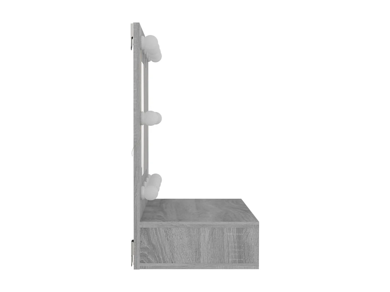 Mobile a Specchio con LED Grigio Sonoma 60x31,5x62 cm