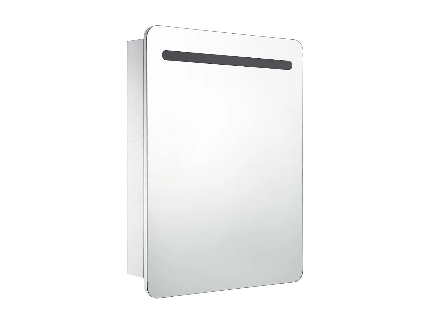 Armoire de salle de bain à miroir LED 60x11x80 cm