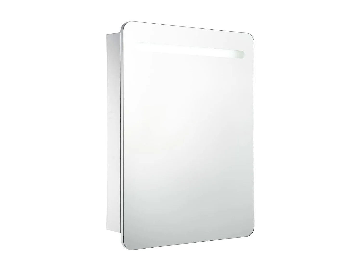Armoire de salle de bain à miroir LED 60x11x80 cm