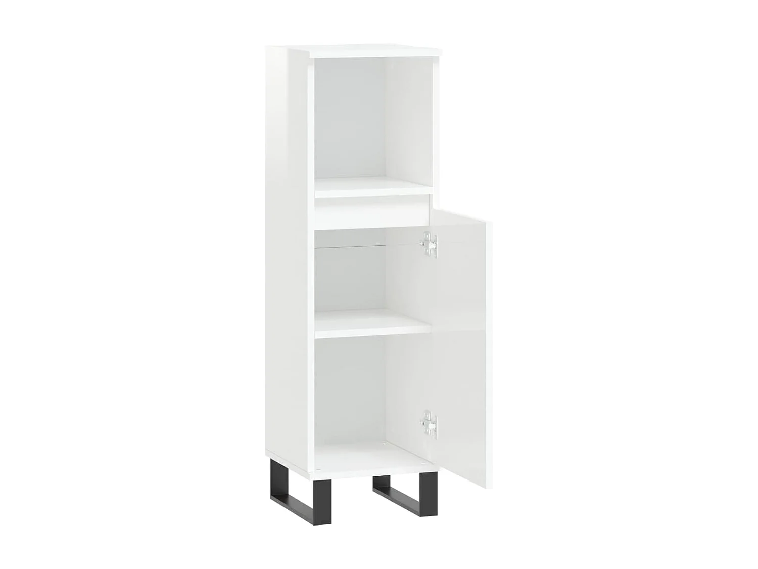 Armoire de salle de bain blanc brillant 30x30x100 cm