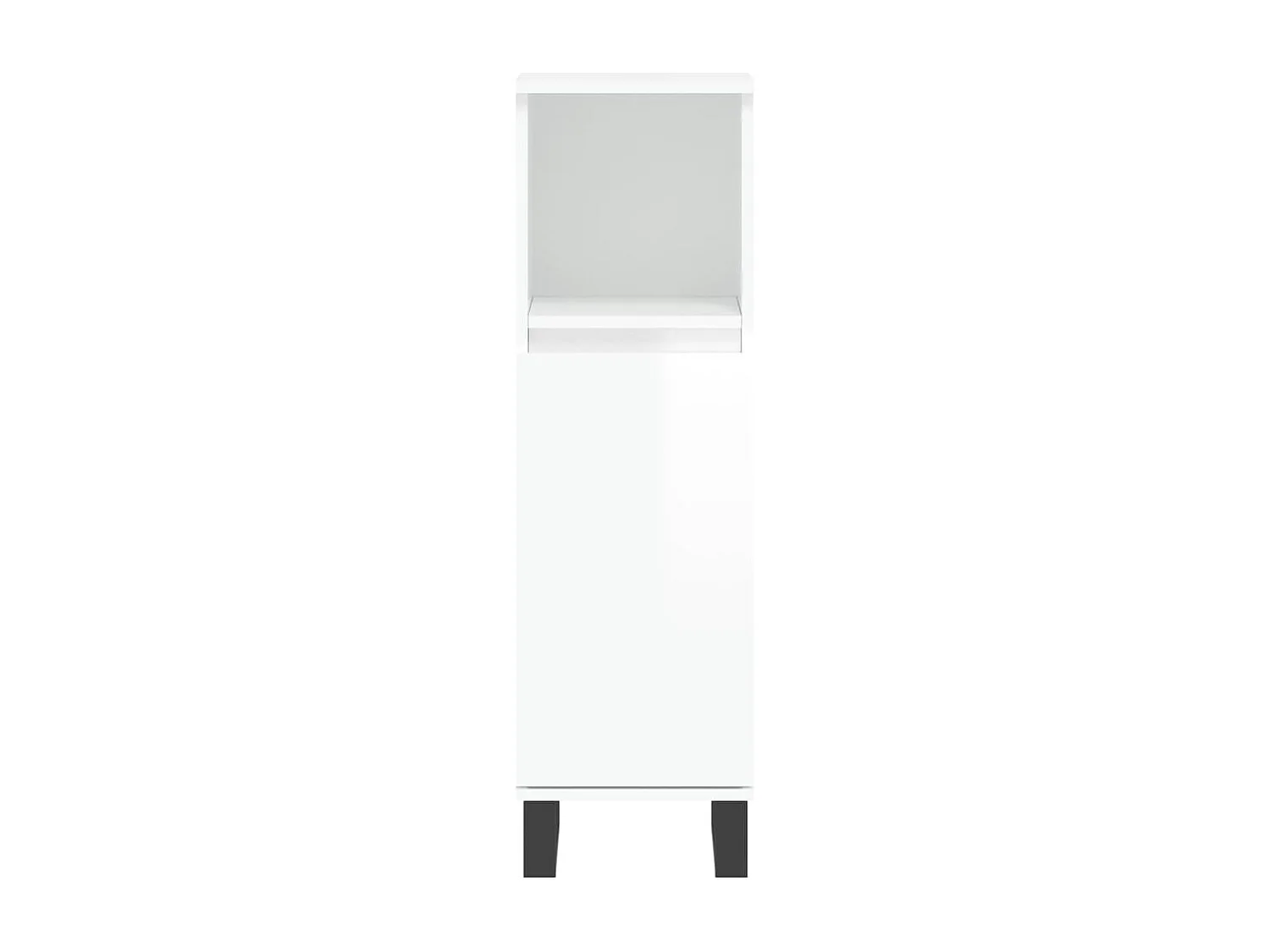 Armoire de salle de bain blanc brillant 30x30x100 cm