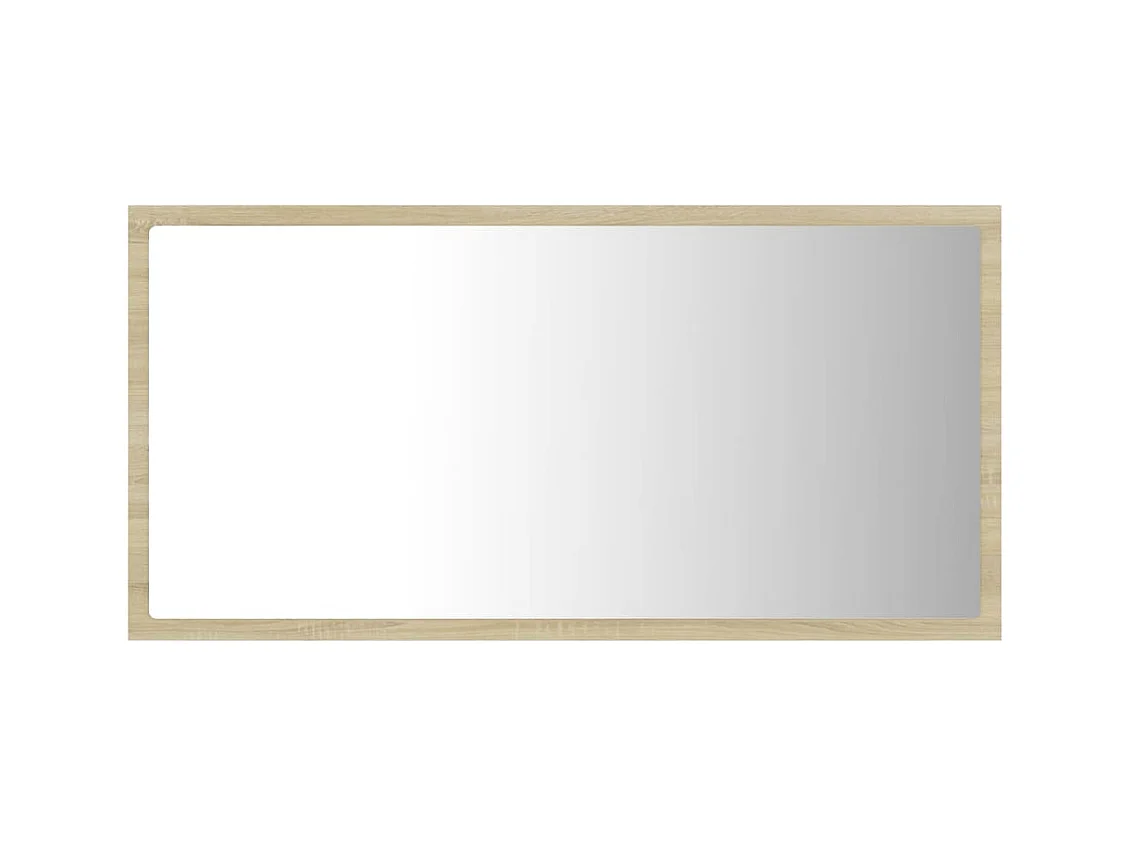 Miroir LED de salle de bain Chêne sonoma 80x8,5x37 cm Acrylique