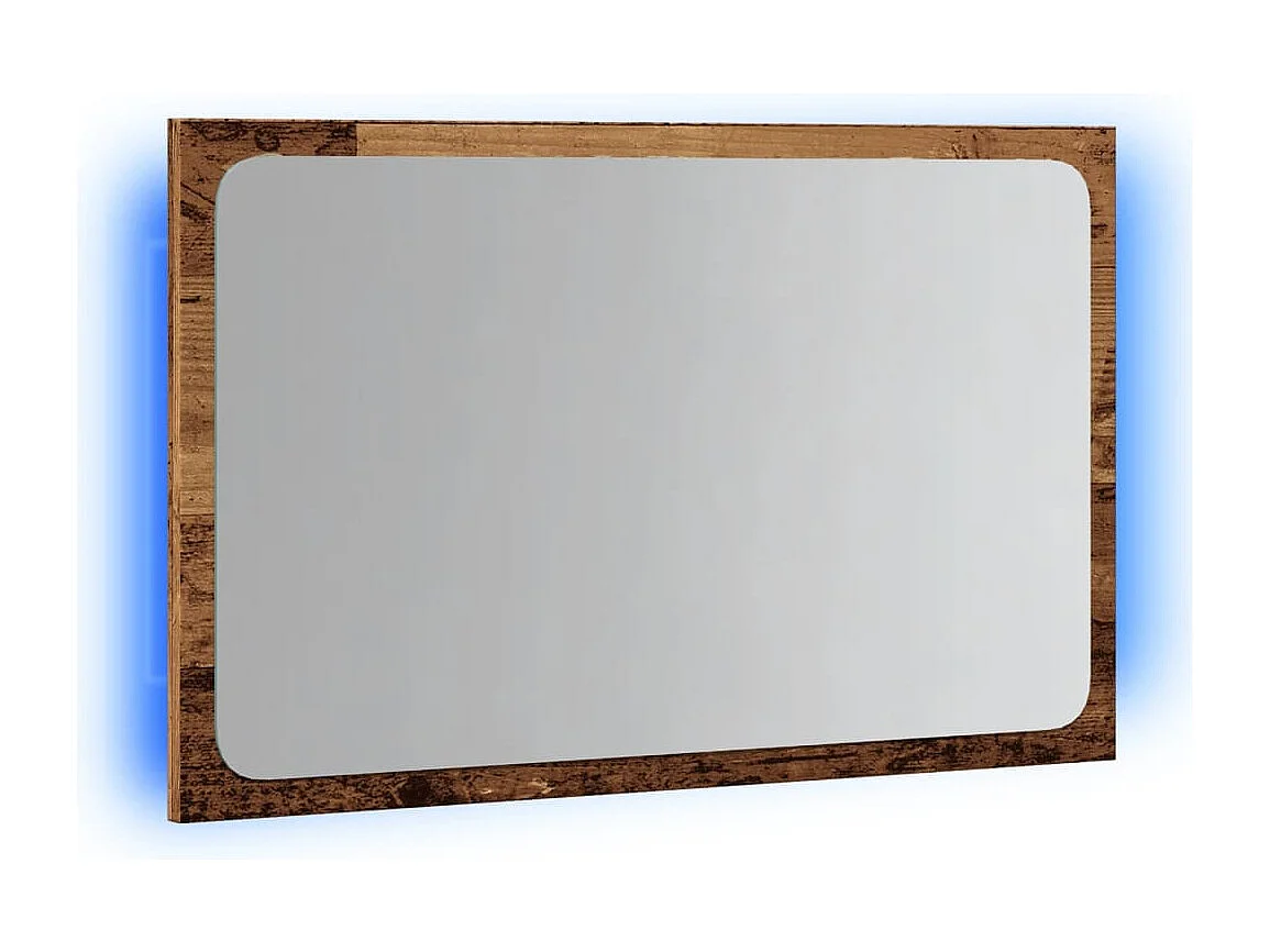 Badkamerspiegel met LED 60x8,5x38 cm artisanaal eikenkleurig