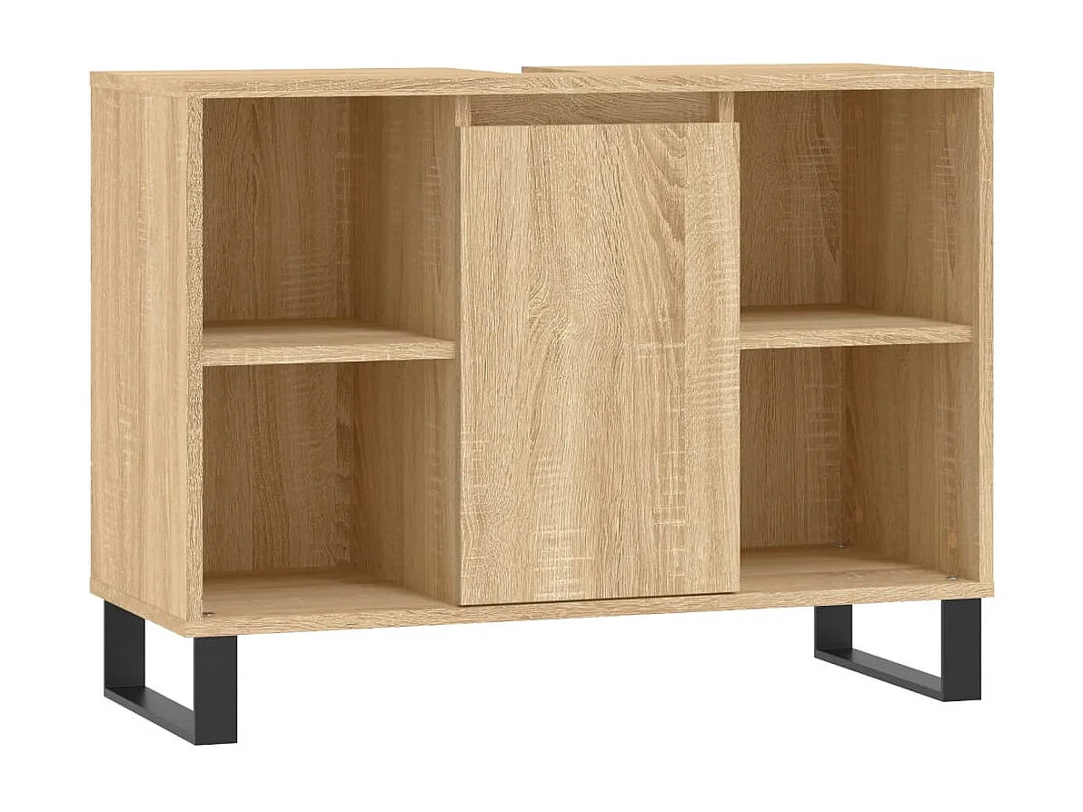 Armoire salle de bain chêne sonoma 80x33x60cm bois d'ingénierie