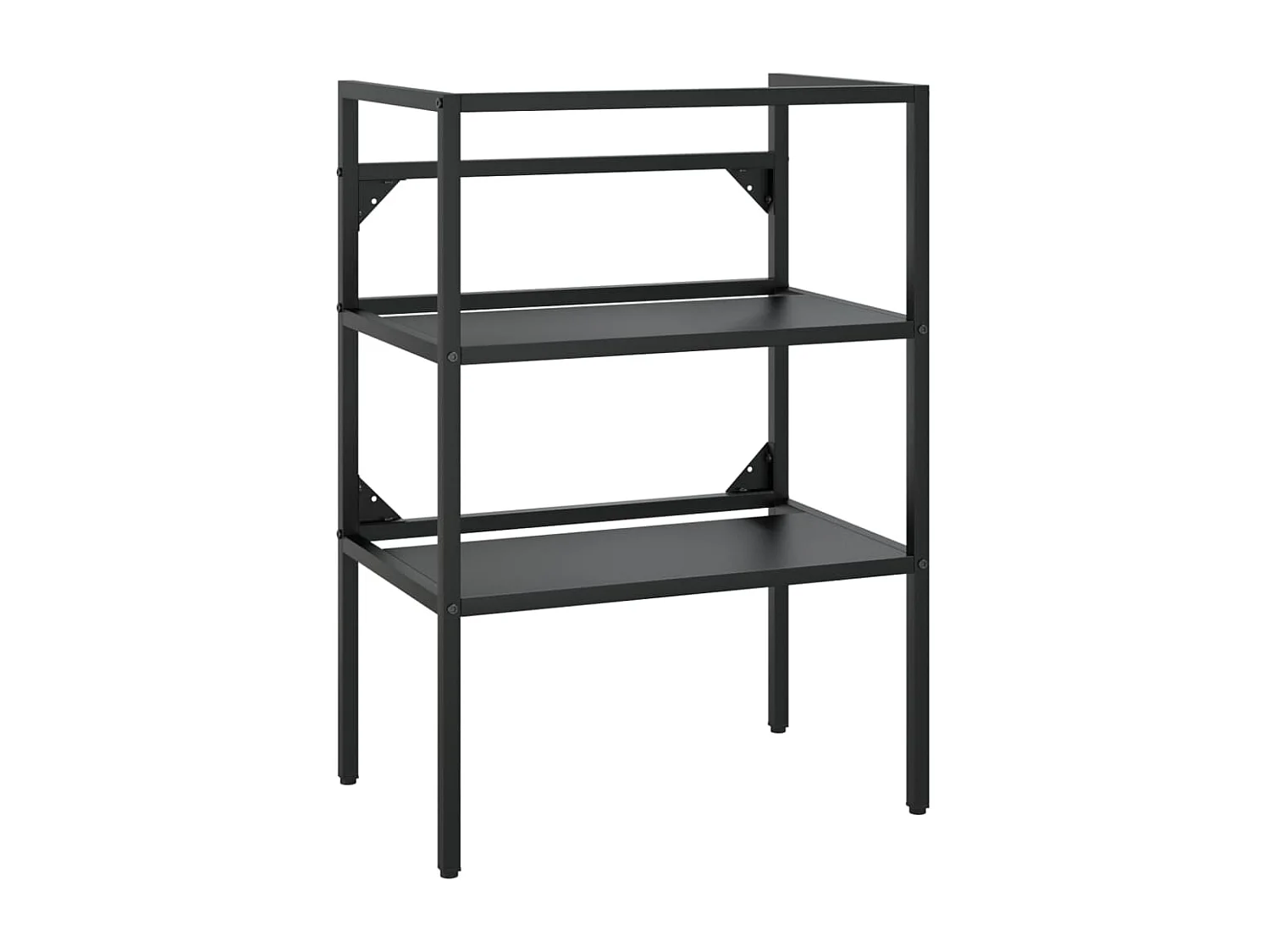 Badezimmer Waschtischgestell Schwarz 59x38x83 cm Eisen