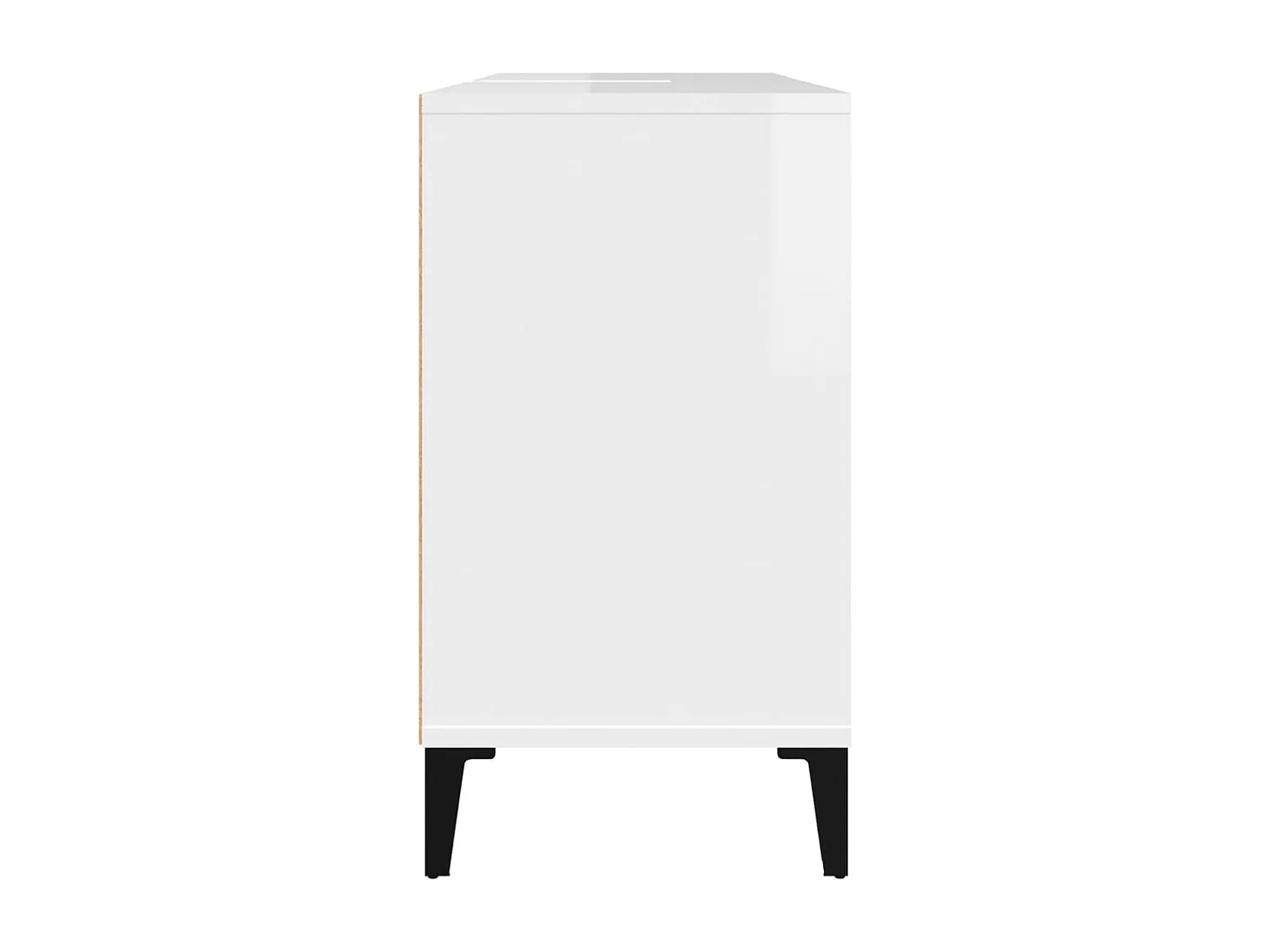 Meuble d'évier blanc brillant 80x33x60 cm bois d'ingénierie