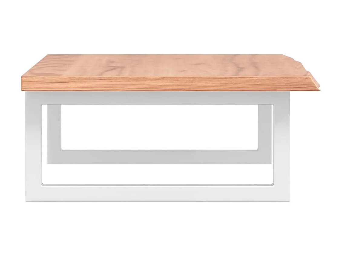 Étagère de vasque murale acier et bois de chêne massif