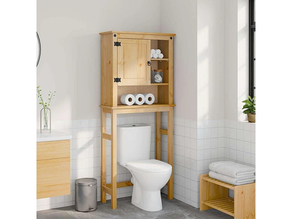 Corona massief grenen badkamerwasmachinekast