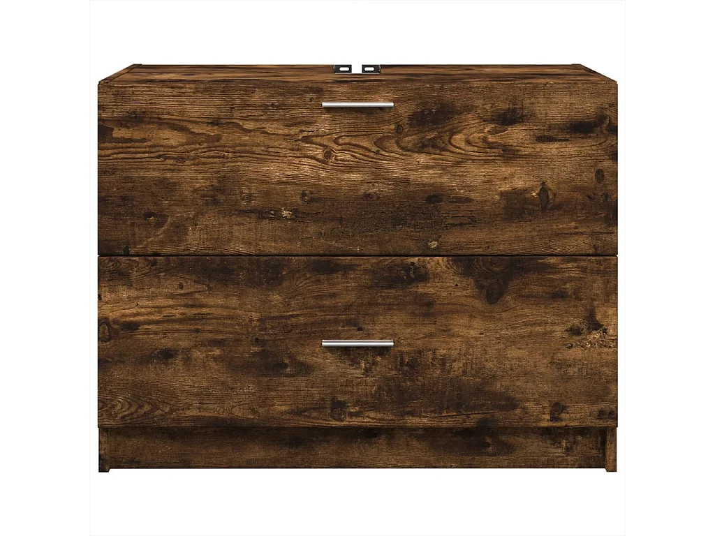 Mueble fregadero roble ahumado 78x37x59 cm madera contrachapada