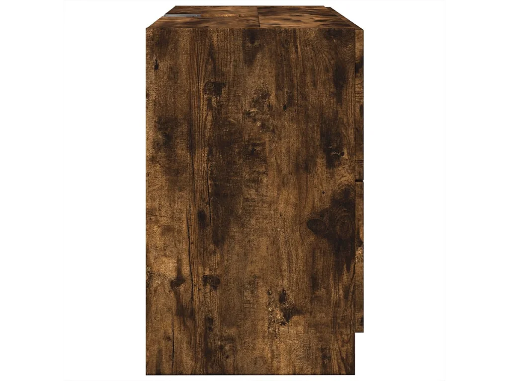 Meuble d'évier chêne fumé 78x37x59 cm bois d'ingénierie