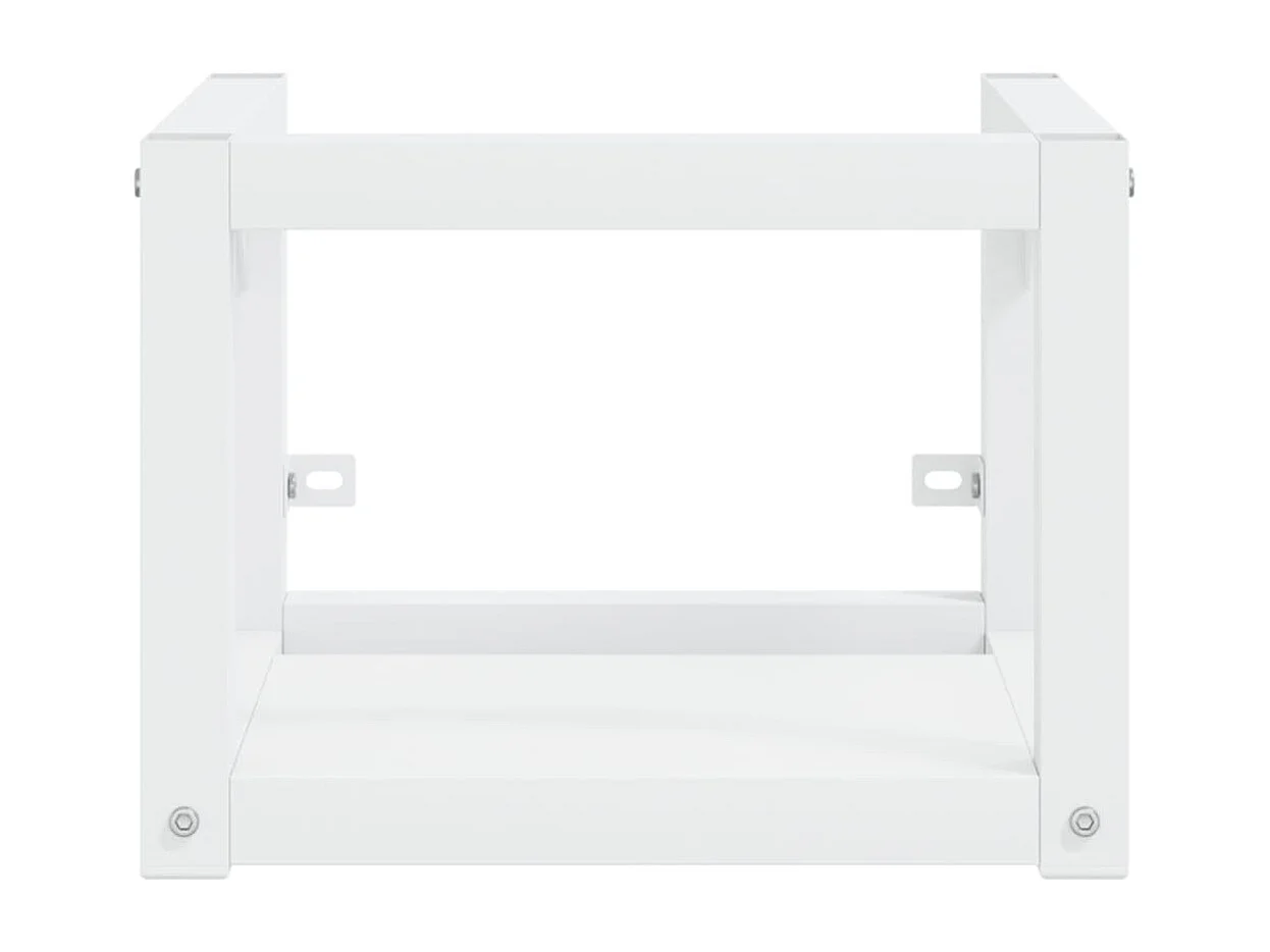 Badezimmer Wand-Waschtischgestell Weiß 40x38x31 cm Eisen