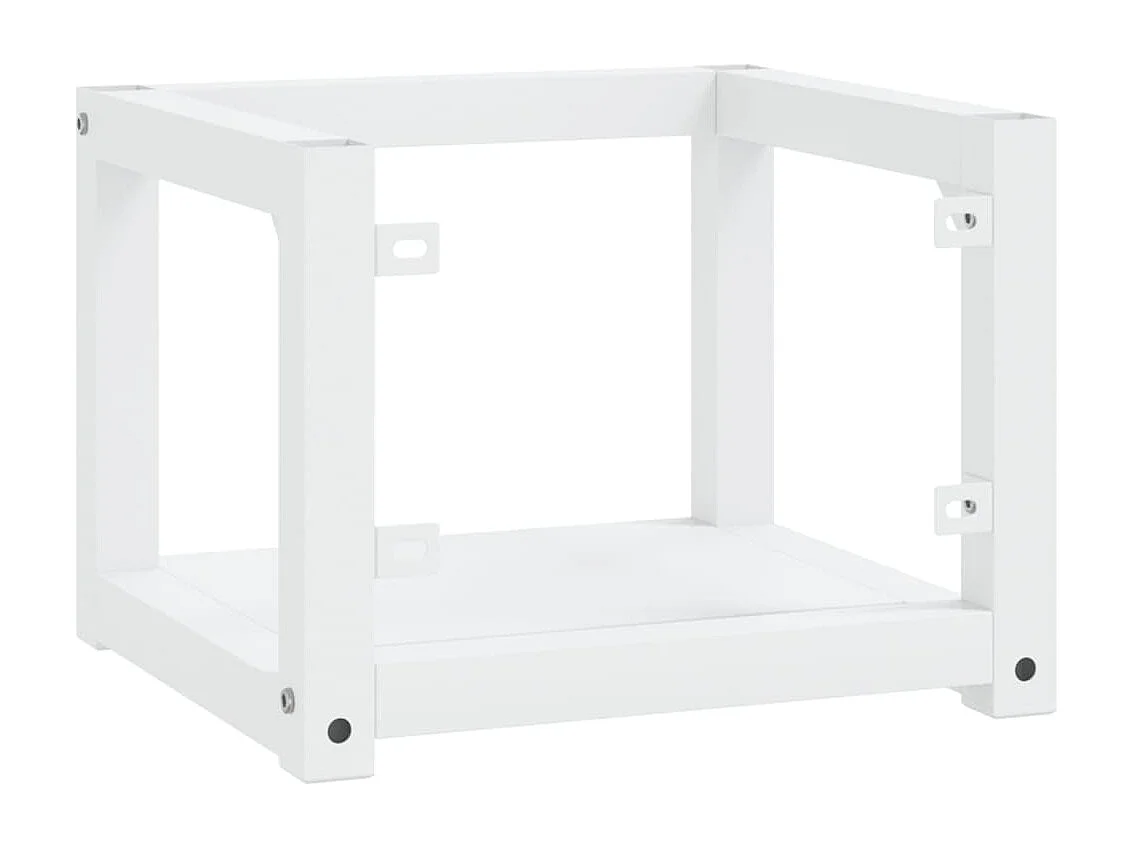 Badezimmer Wand-Waschtischgestell Weiß 40x38x31 cm Eisen