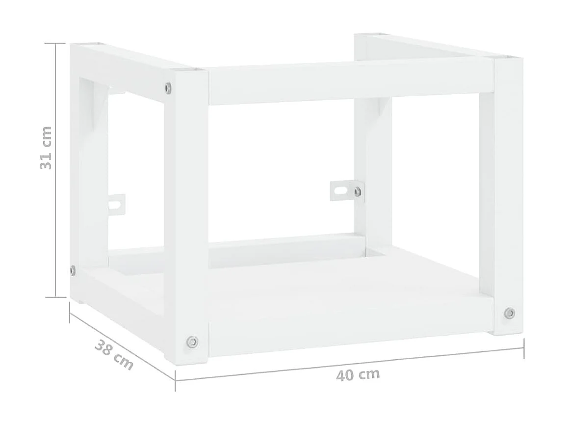 Struttura per Lavabo a Parete Bianca 40x38x31 cm in Ferro