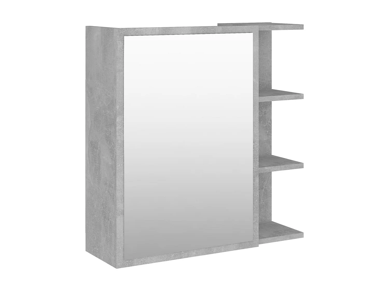 Mobile Bagno Specchio Grigio Cemento 62,5x20,5x64cm Multistrato