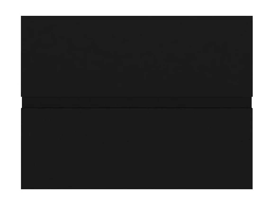 Waschbeckenunterschrank mit Einbaubecken Schwarz Holzwerkstoff