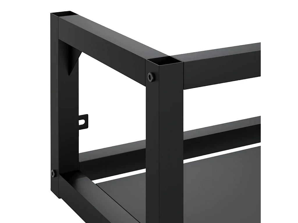 Wastafelframe wandgemonteerd 40x38x31 cm ijzer zwart