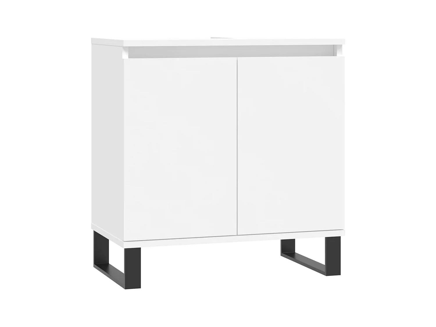 Armoire de salle de bain blanc 58x33x60 cm bois d'ingénierie