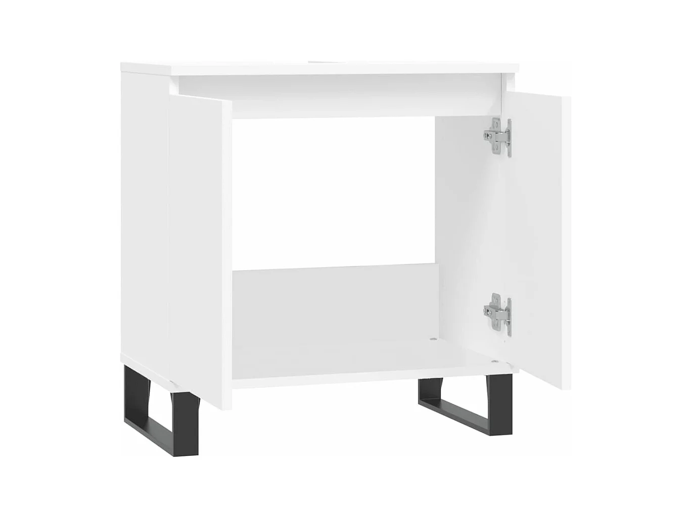 Armoire de salle de bain blanc 58x33x60 cm bois d'ingénierie