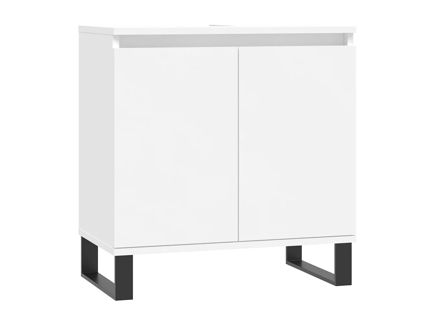 Armoire de salle de bain blanc 58x33x60 cm bois d'ingénierie