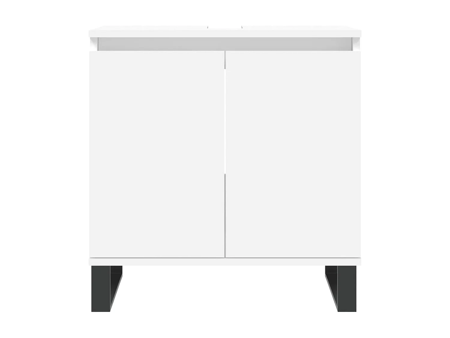 Armoire de salle de bain blanc 58x33x60 cm bois d'ingénierie