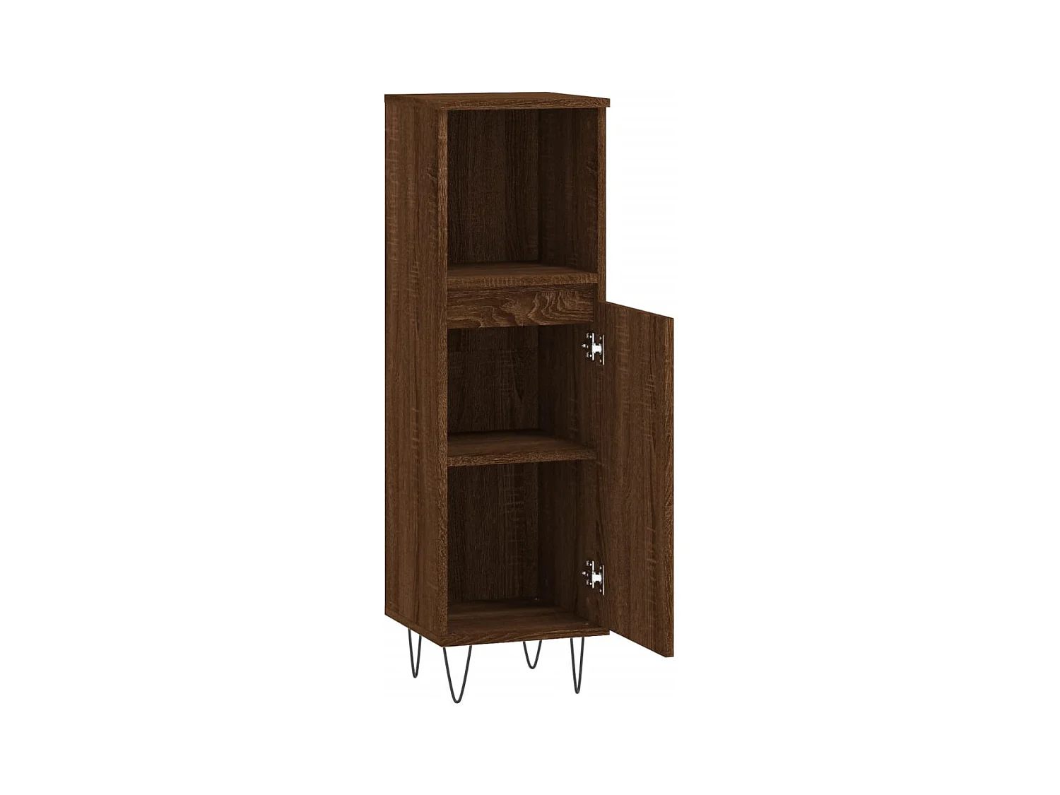 Armoire de bain chêne marron 30x30x100 cm bois d'ingénierie