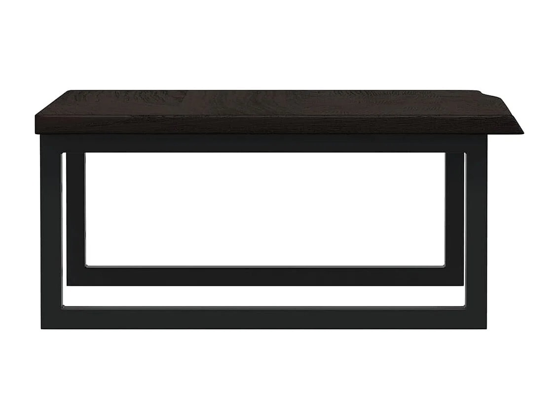 Étagère de vasque murale acier et bois de chêne massif