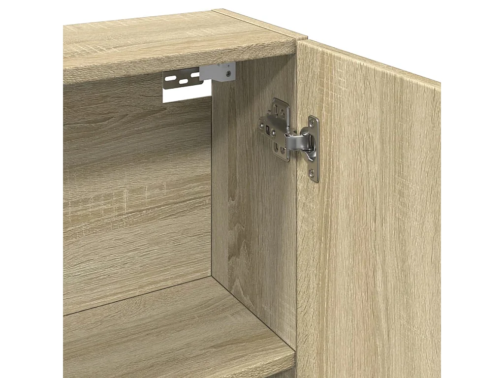 Armoire de salle de bain à miroir chêne sonoma bois ingénierie