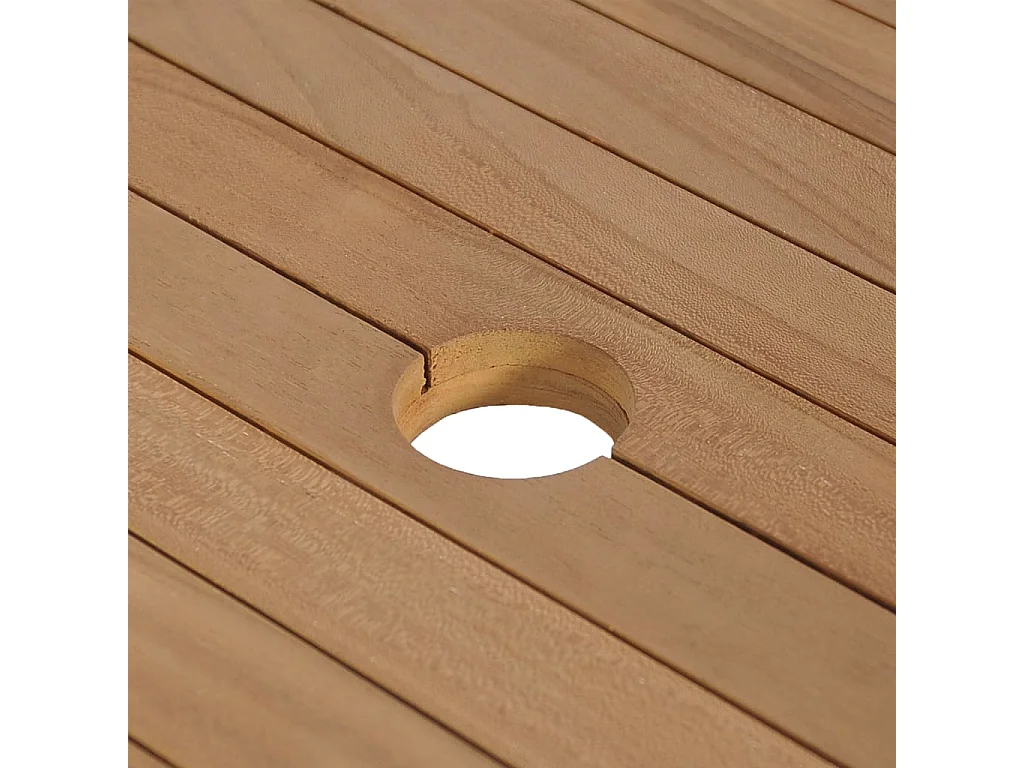 Armoire de toilette en teck solide avec lavabos en marbre Crème