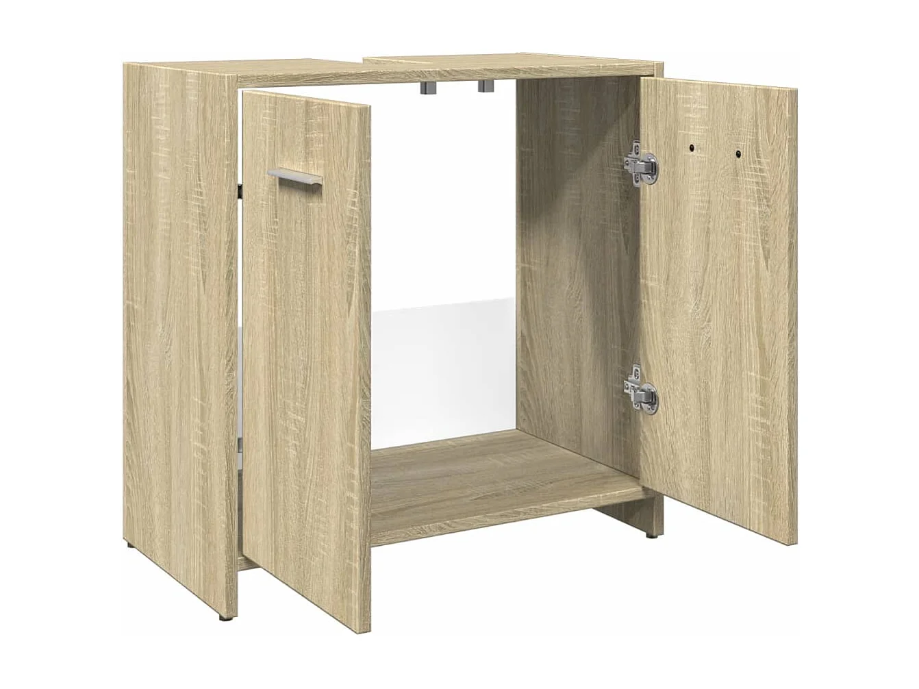 Armoire lavabo de salle de bain chêne sonoma 60x33x60 cm