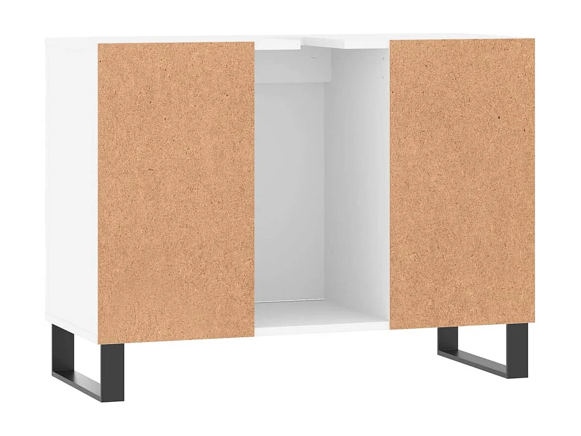 Mueble de baño madera de ingeniería blanco 80x33x60 cm