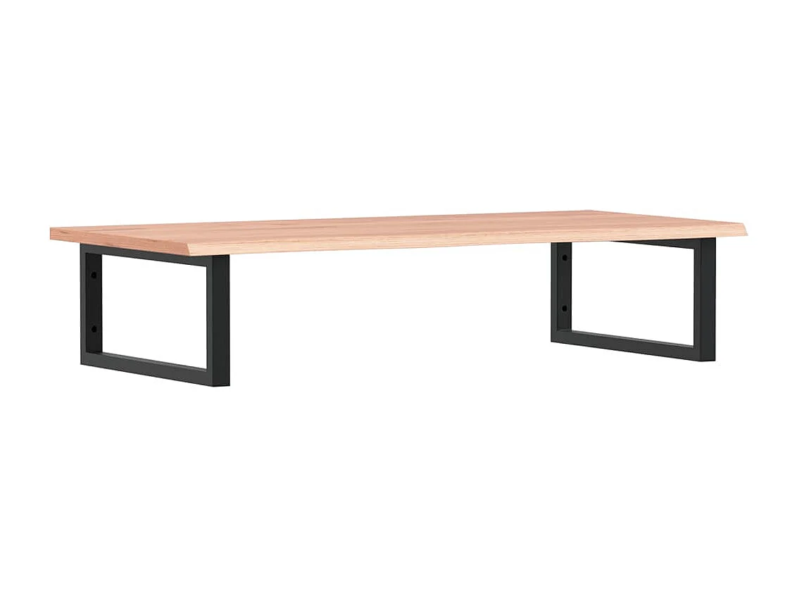 Étagère de vasque murale acier et bois de chêne massif