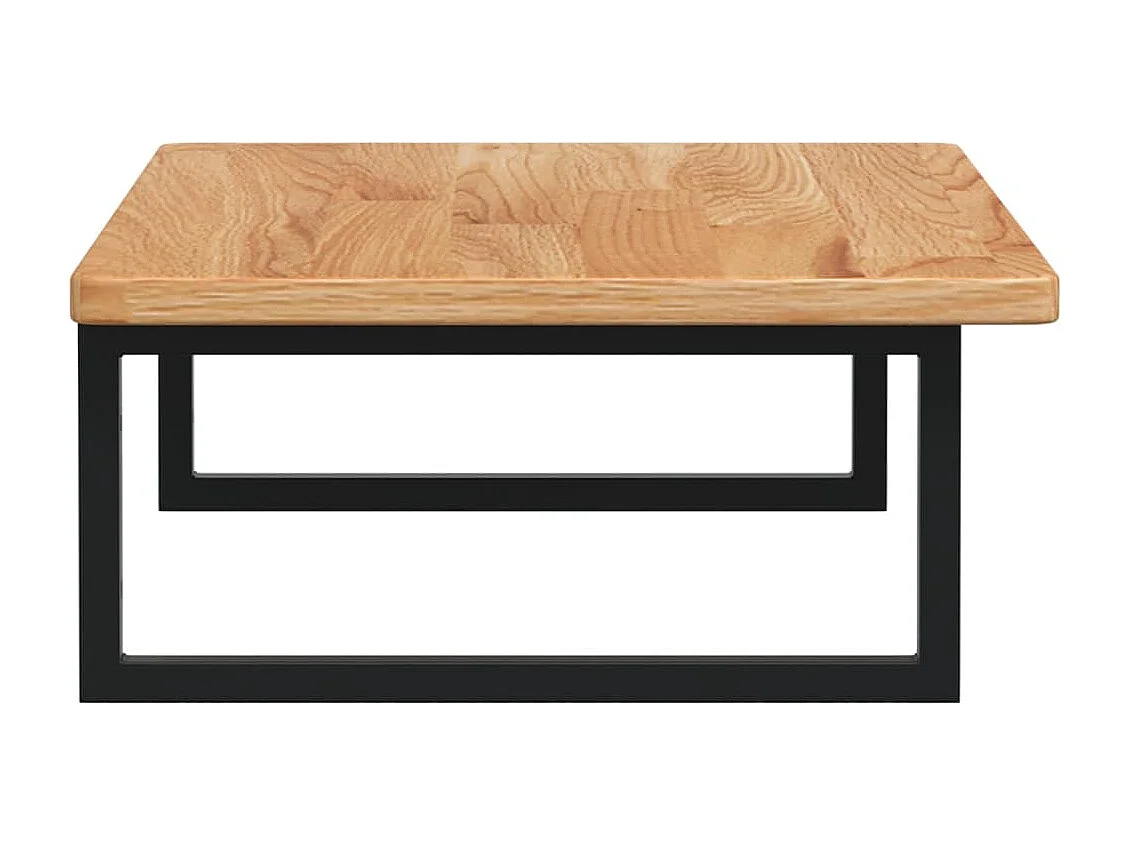 Étagère de vasque murale acier et bois de chêne massif