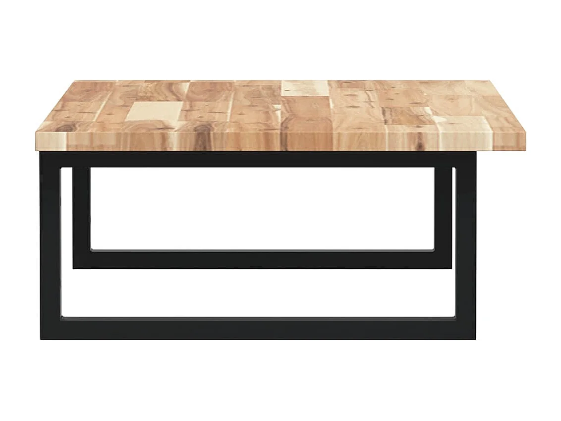 Estante de lavabo de pared acero y madera maciza de acacia