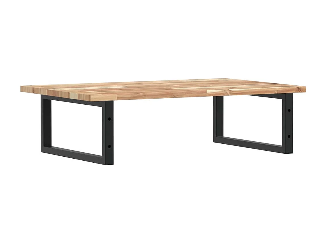 Estante de lavabo de pared acero y madera maciza de acacia