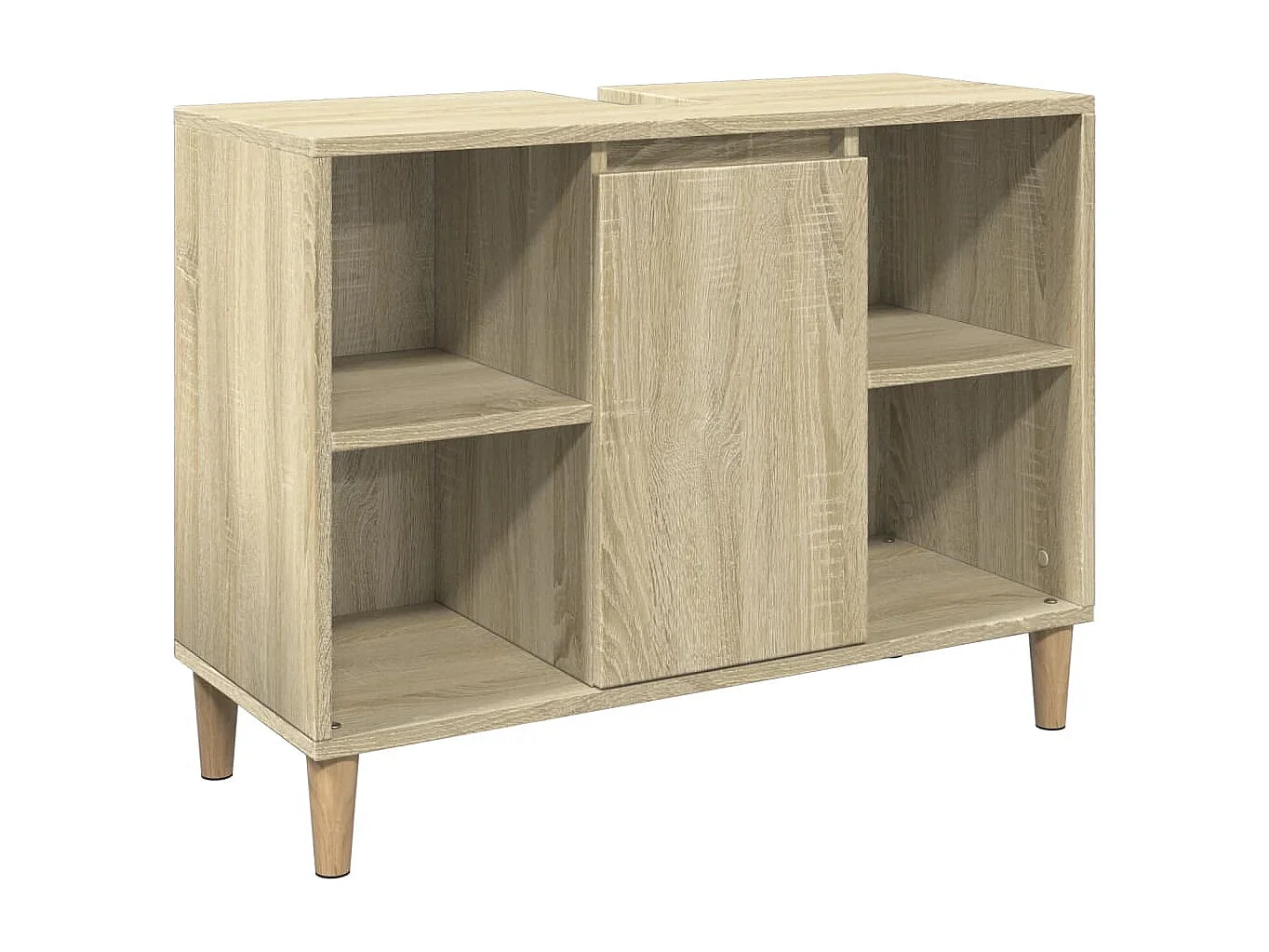 Armoire salle de bain chêne sonoma 80x33x60cm bois d'ingénierie