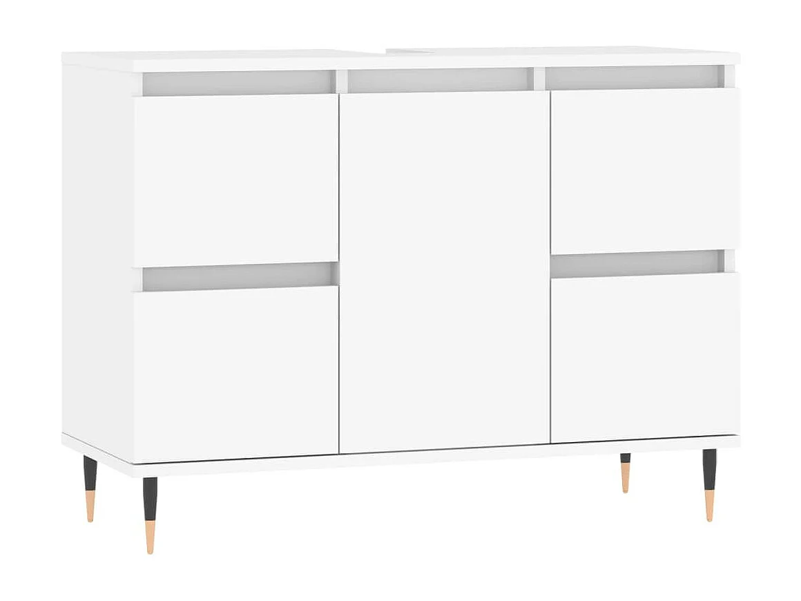 Armoire de salle de bain blanc 80x33x60 cm bois d'ingénierie