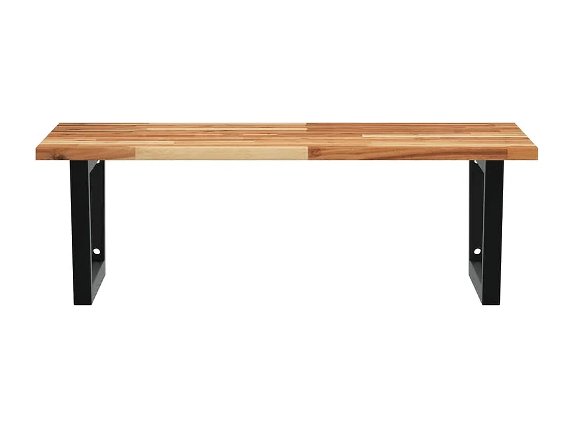 Waschbeckenregal Wandmontage Stahl und Akazienholz